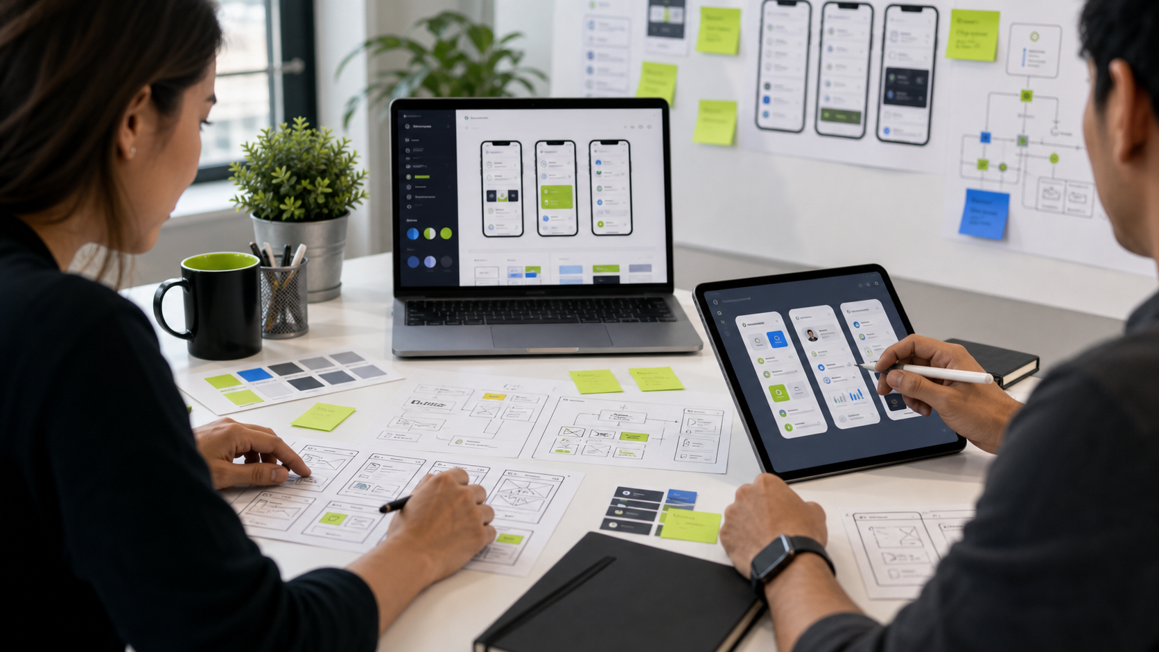 UI UX design product strategy wireframes prototypes and user journey planning