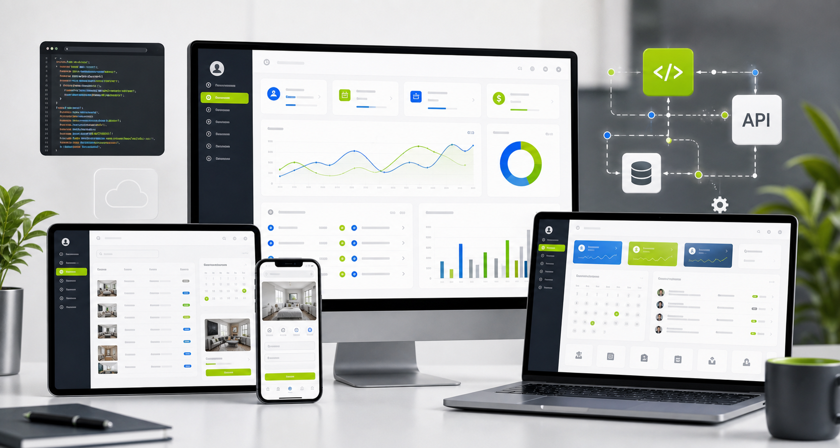 Responsive web application development dashboards portals and website interfaces